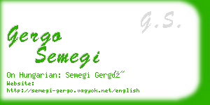 gergo semegi business card